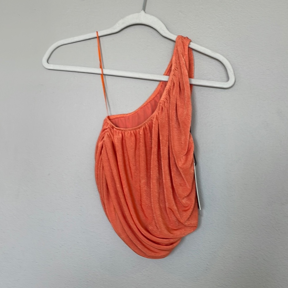 Never worn LionessxPrincessPolly orange one shoulder crop